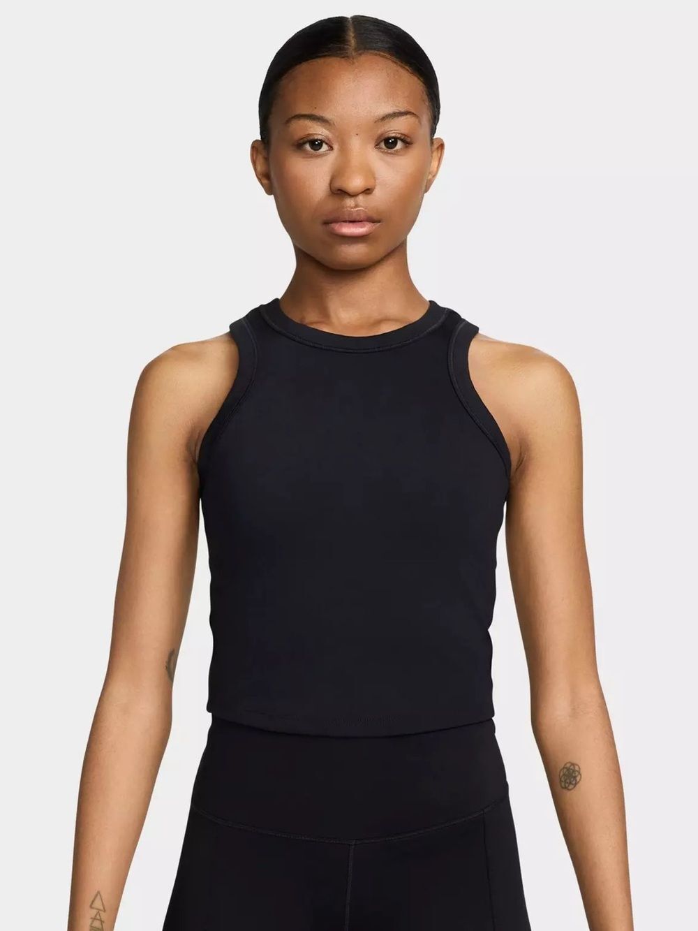 Women's Black Sleeveless Tank Top built in bra size M